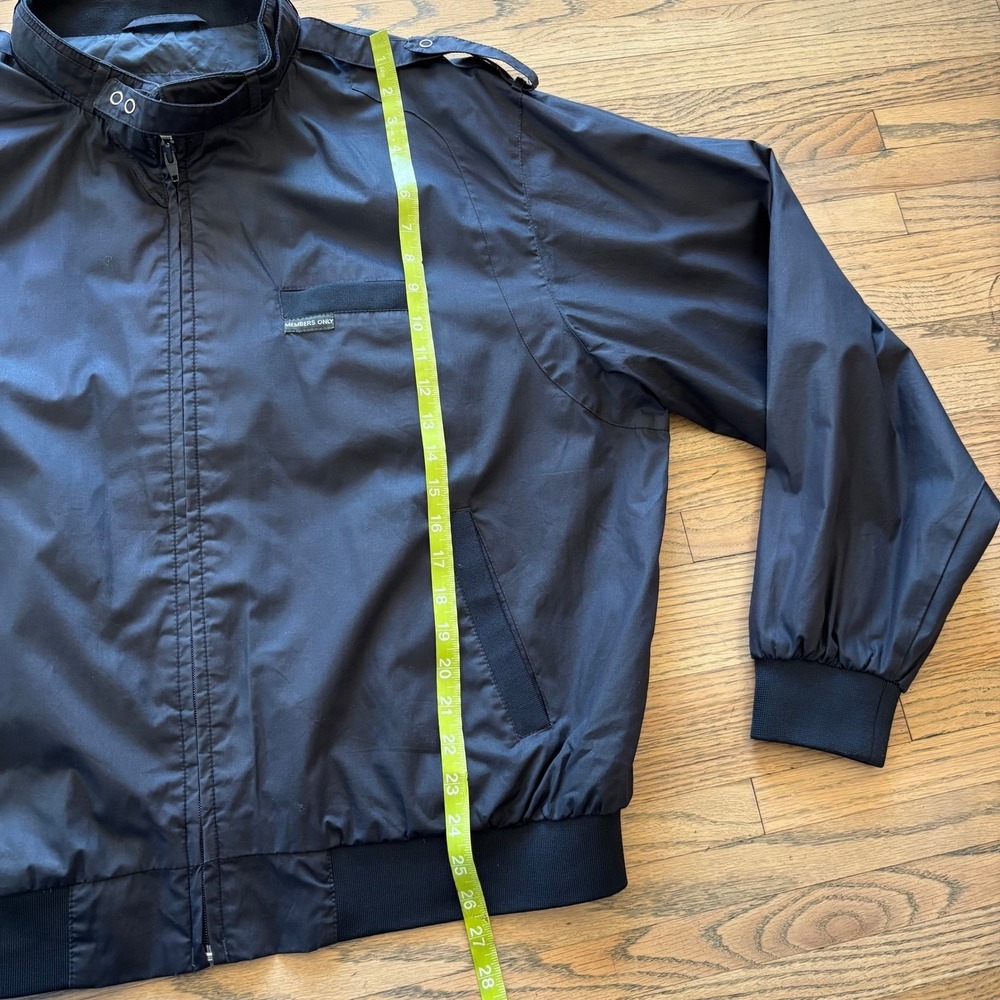 Members Only Mens XL Iconic Jacket‎ Blue Vintage Classic Bomber Windbreaker - Picture 4 of 7